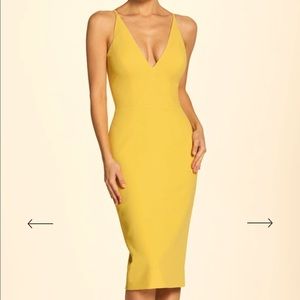 Dress The Population Lyla Dress in Canary